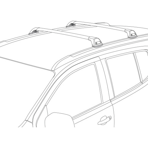 Barre portatutto alluminio nero per railing bassi Subaru Outback 2015-2021