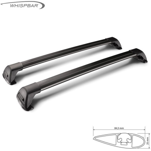 Barre portatutto alluminio nero per railing Jaguar E-Pace dal 2017