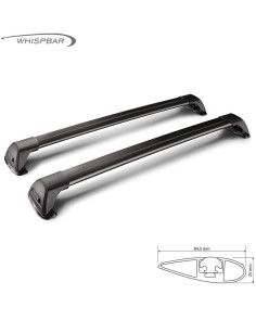 Barre portatutto alluminio nero per railing Jaguar XF Sportbrake dal 2017