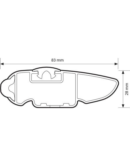 Barre portatutto portapacchi alluminio 128cm Silenzio Rail per corrimano aperti