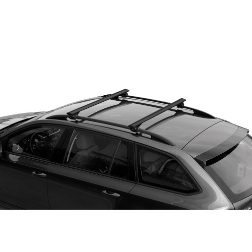 Barre portatutto portapacchi alluminio nero 108cm Silenzio Rail corrimano aperti