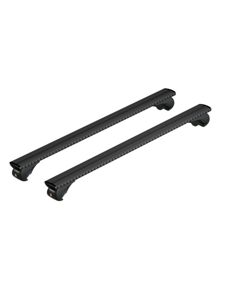 Barre portatutto portapacchi alluminio nero 140cm Silenzio Rail corrimano aperti