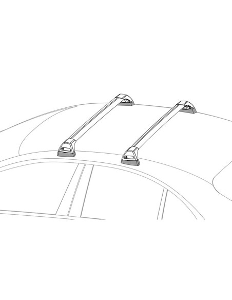 Barre portatutto portapacchi alluminio nero Bmw Serie 1 E81-E87 2004-2012