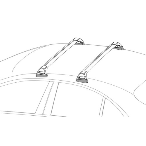 Barre portatutto portapacchi alluminio nero Bmw Serie 3 E90 4p 2005-2012