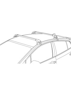 Barre portatutto portapacchi alluminio nero Honda Civic 5p 2016-2022 2