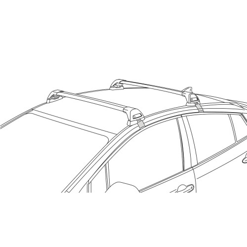 Barre portatutto portapacchi alluminio nero Honda Civic 5p 2016-2022