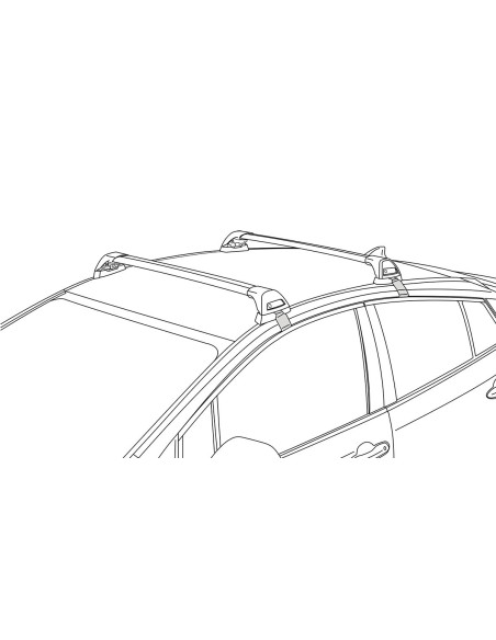 Barre portatutto portapacchi alluminio nero Honda Civic 5p 2016-2022