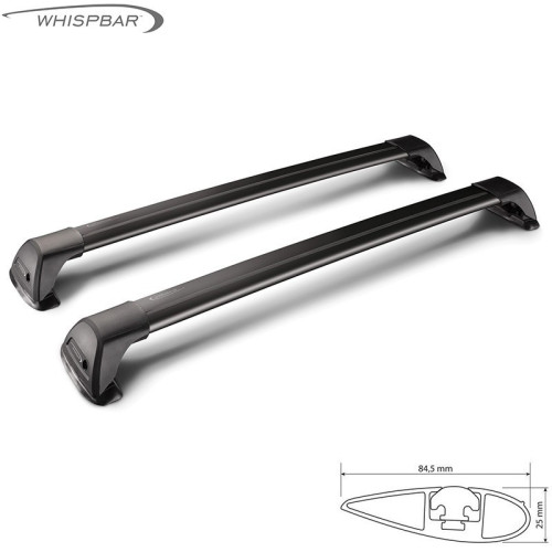 Barre portatutto portapacchi alluminio nero Jaguar XF 4p 2007-2015