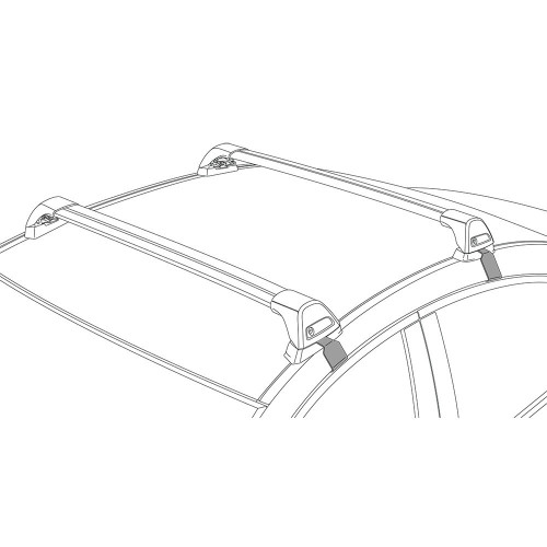 Barre portatutto portapacchi alluminio nero Kia Soul EV 2014-2019