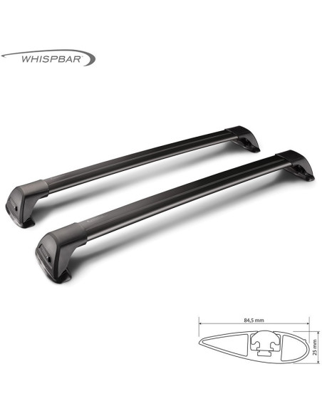 Barre portatutto portapacchi alluminio nero Skoda Fabia 5p 2014-2017