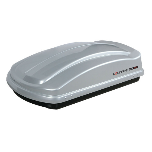Box Auto Portatutto Portapacchi Nordrive in ABS 330 litri Argento lucido