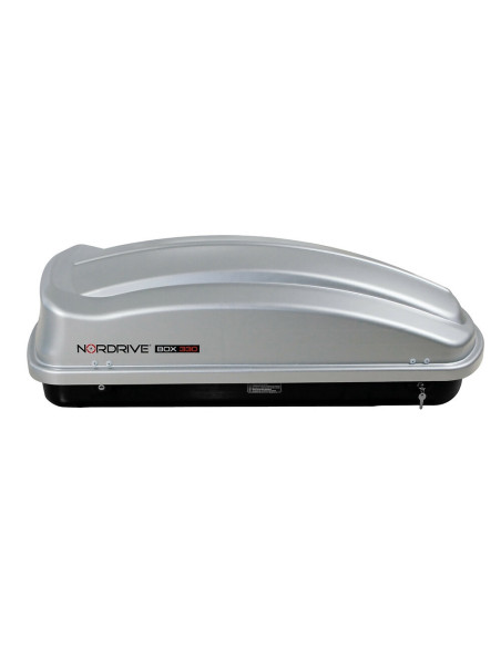 Box Auto Portatutto Portapacchi Nordrive in ABS 330 litri Grigio Goffrato