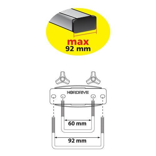 Box Auto Portatutto Portapacchi Nordrive in ABS 430 litri Grigio Goffrato