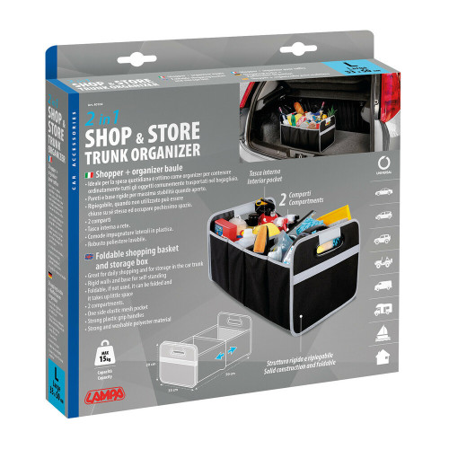 Organizer baule pieghevole polyestere 50x33xH29cm