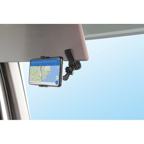 Porta telefono Visor Snap regolabile per visiera parasole