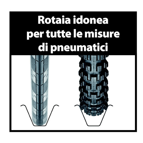 Portabiciclette universale in acciaio con serratura per barre portatutto