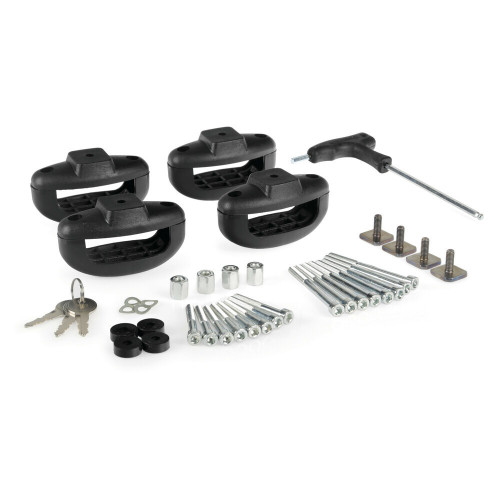 Portasci e Snowboard PS-60 Scorrevole in alluminio nero per barre 6 sci o 4 snow