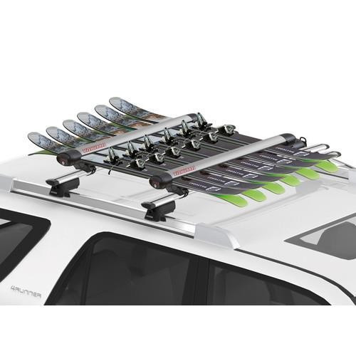 Portasci per barre da tetto FatCat 6 Evo silver 6 paia di sci o 4 snow