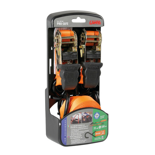Set 2 nastri tensori con cricchetto a doppio gancio S - 500 cm