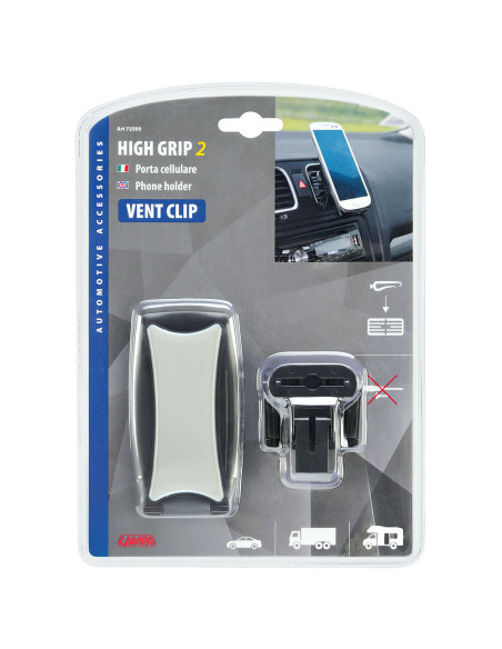 Supporto portatelefono a clip con gel adesivo - auto camion camper