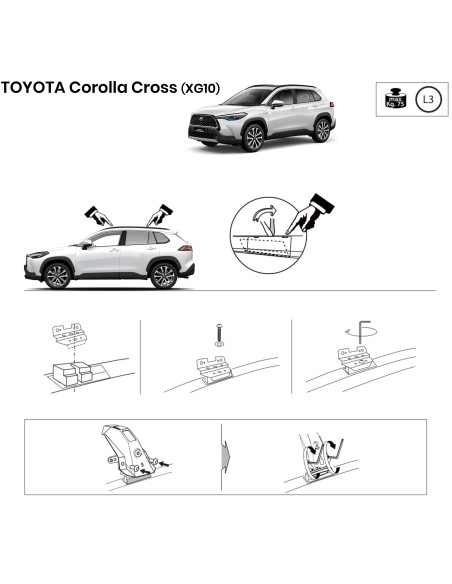 Kit barre portatutto LP56 per Toyota Corolla Cross dal 2022