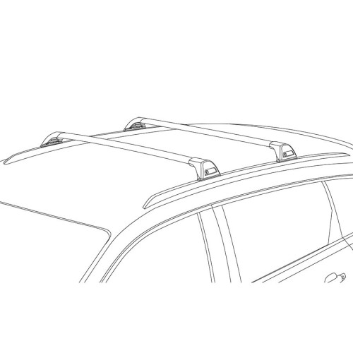 Barre portatutto alluminio nero profilo integrato Toyota bZ4X dal 2022