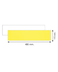 Targa ripetitrice alluminio per rimorchi bianca/gialla 480x115mm