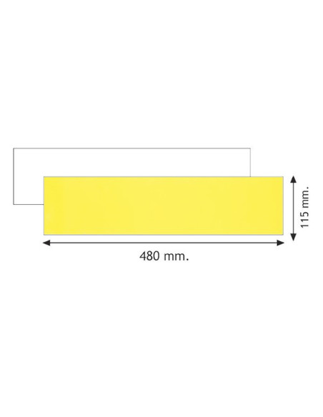 Targa ripetitrice alluminio per rimorchi bianca/gialla 480x115mm
