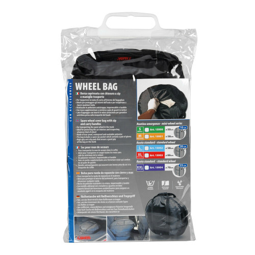Borsa copriruota con maniglia trasporto ruotino emergenza diametro 58cm