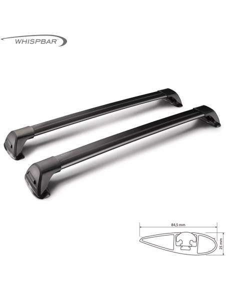 Barre portatutto alluminio nero profilo integrato Mitsubishi Outlander dal 2012