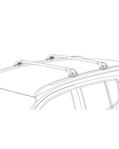 Barre portatutto alluminio nero profilo integrato Mitsubishi Outlander dal 2012 2
