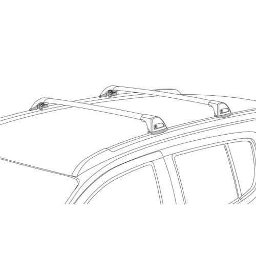 Barre portatutto alluminio nero profilo integrato Mitsubishi Outlander dal 2012