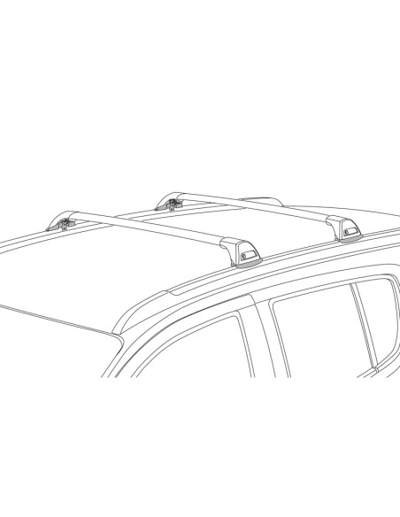 Barre portatutto alluminio nero profilo integrato Mitsubishi Outlander dal 2012