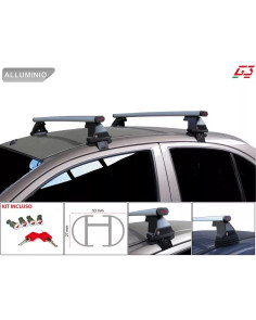 Barre portatutto portapacchi alluminio Alfa Romeo Mito 3p dal 2008