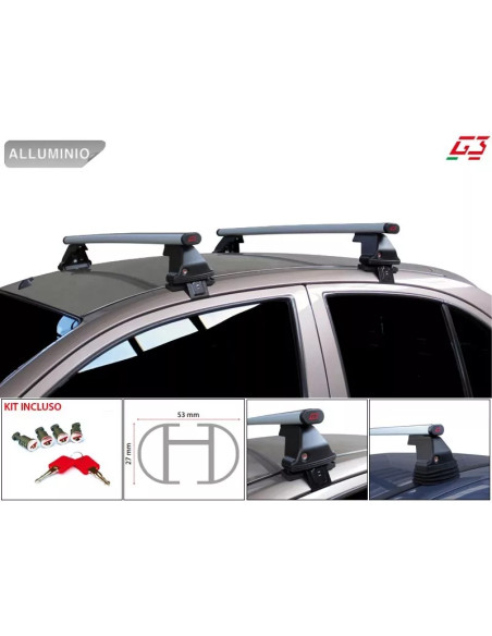 Barre portatutto portapacchi alluminio Bmw X2 2018-2023