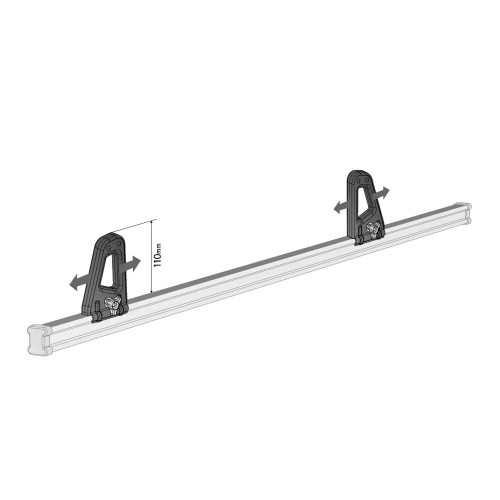 Coppia fermacarico K-1 H11cm per barre commerciali Nordrive kargo