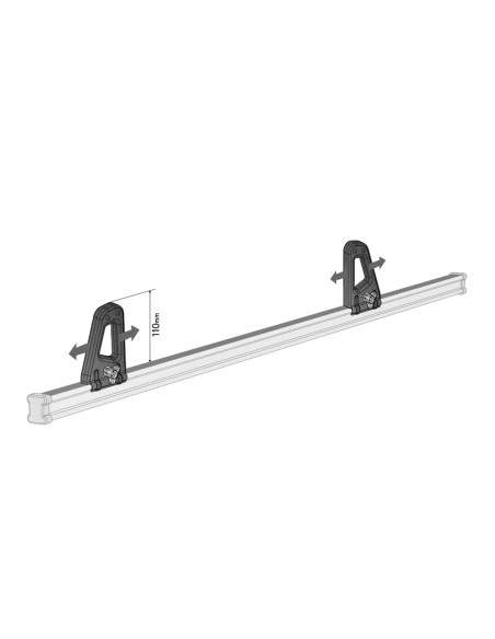 Coppia fermacarico K-1 H11cm per barre commerciali Nordrive kargo