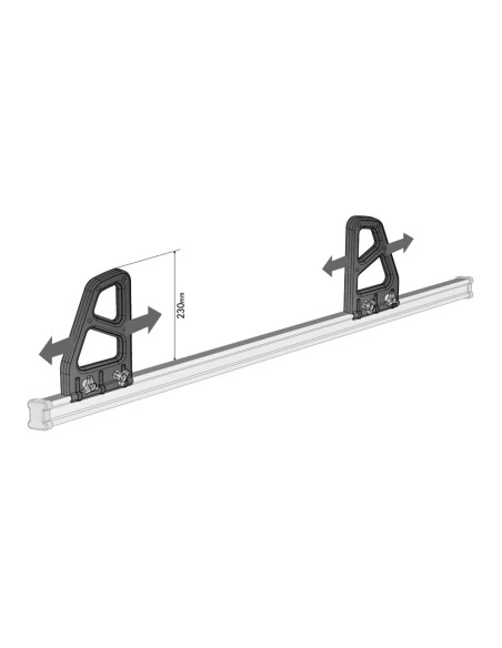 Coppia fermacarico K-2 H23cm per barre commerciali Nordrive kargo