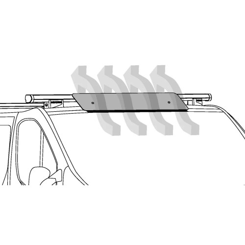 Deflettore frangivento anteriore 110cm per barre commerciali Nordrive alluminio