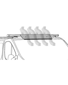 Deflettore frangivento anteriore 95cm per barre commerciali Nordrive alluminio 2