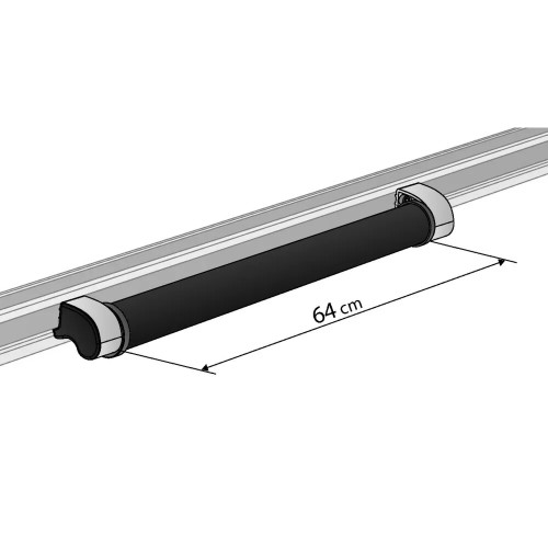Rullo posteriore carica scale 64cm per barre commerciali Nordrive in alluminio