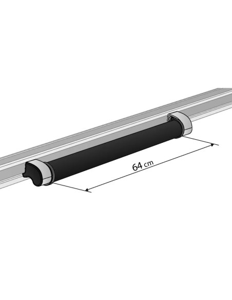 Rullo posteriore carica scale 64cm per barre commerciali Nordrive in alluminio