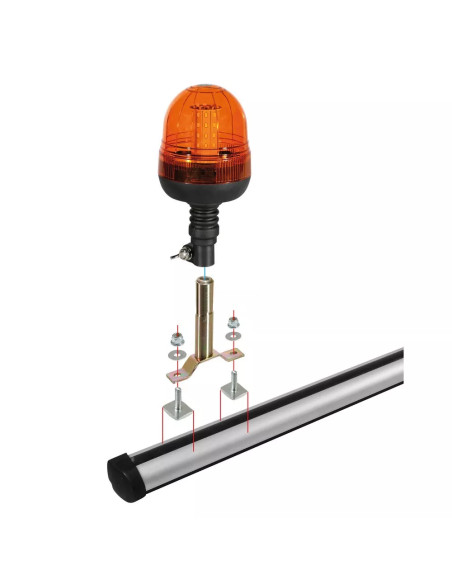 Connettori a T porta lampade rotanti per barre Nordrive Kargo-Plus in alluminio