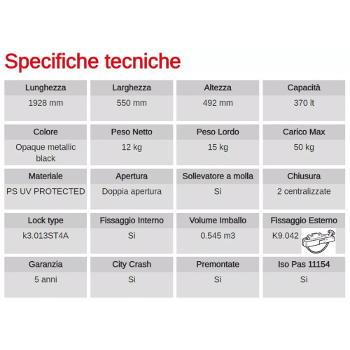 Box Auto Portatutto Portapacchi G3 SPARK 420 DUAL SIDE