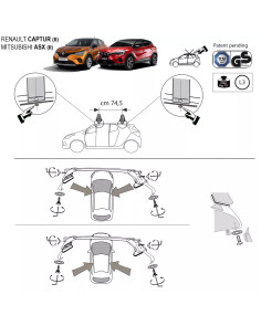Kit barre portatutto LP49 per Mitsubishi ASX dal 2023 2