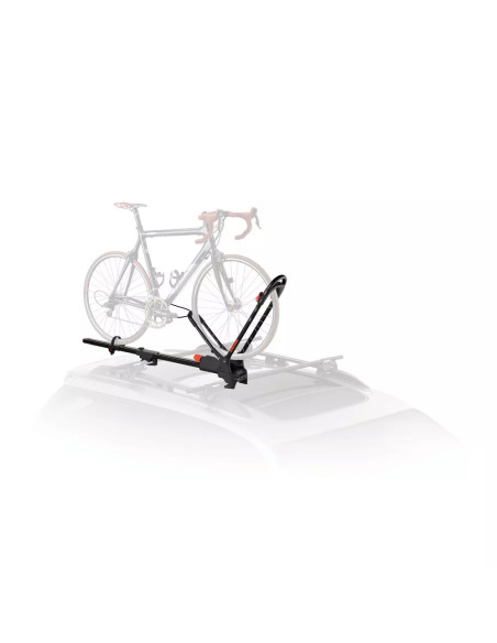 Frontloader Portabici per barre portatutto con fissaggio ruota anteriore