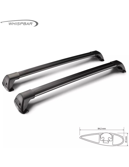 Barre portatutto portapacchi alluminio nero Hyundai Ioniq 2016-2022