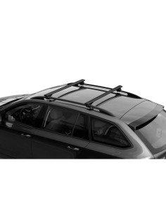 Barre portatutto portapacchi alluminio nero 120cm Silenzio Rail corrimano aperti 2