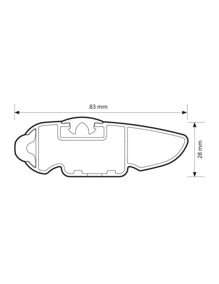 Barre portatutto portapacchi alluminio nero 120cm Silenzio profilo integrato