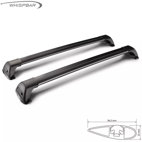Barre portatutto portapacchi alluminio nero Ford Edge con tetto vetro dal 2016